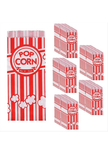 Kağıt Patlamış Mısır Torbaları Sızdırmaz Gres Dirençli Patlamış Mısır Torbaları Tek Kullanımlık Kağıt Patlamış Mısır Kabı Parti Için (Yurt Dışından)