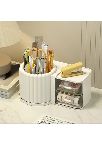 Çekmece Kozmetik Depolama Kutusu Büyük Kapasiteli Makyaj Organizatörü Ev Cilt Bakımı Masaüstü Ruj Fırça Depolama Aracı Beyaz (Yurt Dışından) indirimleri