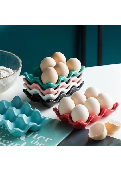 Mutfak Malzemeleri Yumurta Tepsisi Yumurta Rafı Ev Seramik Sofra Tedarikleri Yumurta Tepsisi Yumurta Tepsisi Yeşil (Yurt Dışından) indirimleri