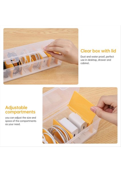 Kaplamalı Kablo Organizatör Kutusu Şarj Cihazı Kablosu Depolama Organizatörü Ofis Masası Organizatörleri Çok Fonksiyonlu (Yurt Dışından) modelleri