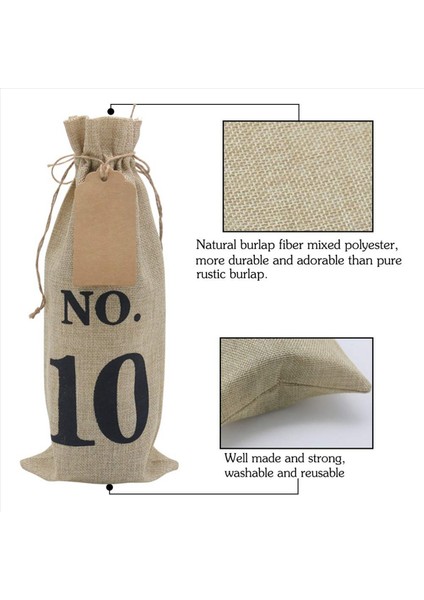 Şarap Tadımı Için Etiketlerle 20PCS Çuval Bezi Şarap Çantaları Noel Için Numaralı Hessian Bez Cam Şişe Çantaları (Yurt Dışından) modelleri
