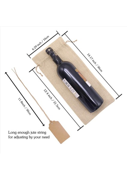 Şarap Tadımı Için Etiketlerle 20PCS Çuval Bezi Şarap Çantaları Noel Için Numaralı Hessian Bez Cam Şişe Çantaları (Yurt Dışından) fırsatları