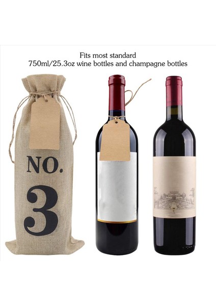 Şarap Tadımı Için Etiketlerle 20PCS Çuval Bezi Şarap Çantaları Noel Için Numaralı Hessian Bez Cam Şişe Çantaları (Yurt Dışından) indirimleri
