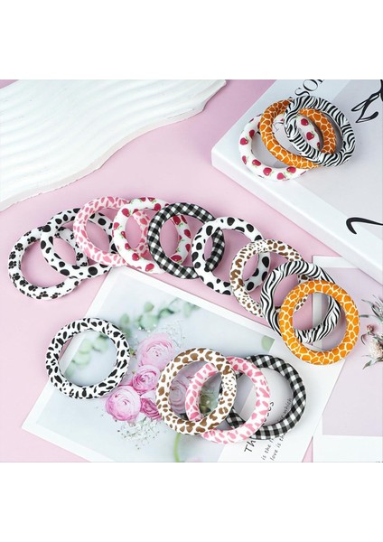 18 Adet Silikon Boncuklu O Dizme Için Delikli Halkalar 65MM Silikon Boncuk Boncuklar Keychain ve Dıy Kolye Için Toplu Döngü (Yurt Dışından) modelleri