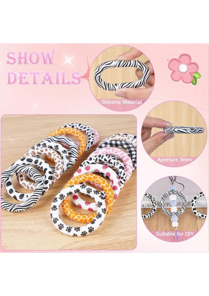 18 Adet Silikon Boncuklu O Dizme Için Delikli Halkalar 65MM Silikon Boncuk Boncuklar Keychain ve Dıy Kolye Için Toplu Döngü (Yurt Dışından) indirimleri