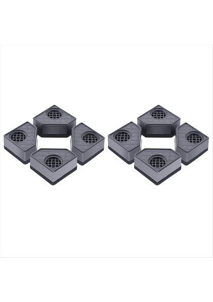 8x Çamaşır Makinesi Için Titreşim Anti Pedi Yıkayıcı Kurutucu Kaideleri Kare Kauçuk Ayak Pedleri Giyen Kaideler Tek Katman (Yurt Dışından)