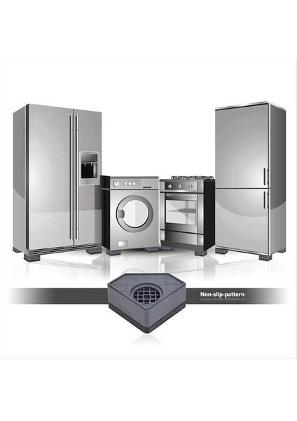 8x Çamaşır Makinesi Için Titreşim Anti Pedi Yıkayıcı Kurutucu Kaideleri Kare Kauçuk Ayak Pedleri Giyen Kaideler Tek Katman (Yurt Dışından) fiyatları