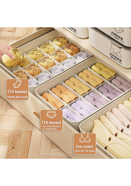 Iç Çamaşırı ve Çorap Için Büyük Kapasiteli Toz Geçirmez Depolama Kutusu Organizatör Saklama Kutusu Kapaklı ve Kafessiz Bir Kutu (Yurt Dışından) modelleri