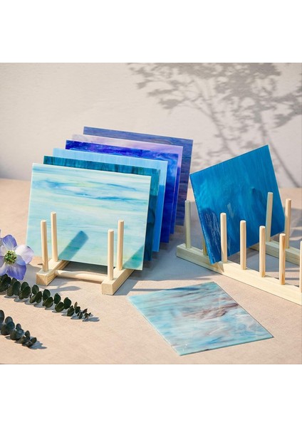 4 Adet Cam Saklama Kutusu Bambu Yemek Rafı Renkli Cam Kaplar Için Uygun Kaseler Fincan Kitaplar Pot Kapakları (Yurt Dışından) fiyatları