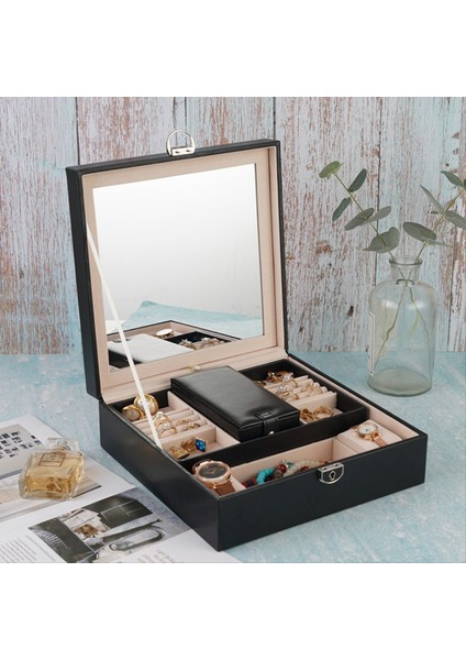 Çok Fonksiyonlu Takılar Depolama Kutusu Yüzük Küpe Takı Kutusu Izleme Kolye Bilezik Takı Kutusu (Yurt Dışından) fırsatları