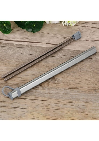4x Yemek Çubukları Depolama Tüpleri Alüminyum Alaşım Kutusu Titanyum Çubukları Için Çoban Olmadan Saklama Kutusu Gri (Yurt Dışından) fırsatları