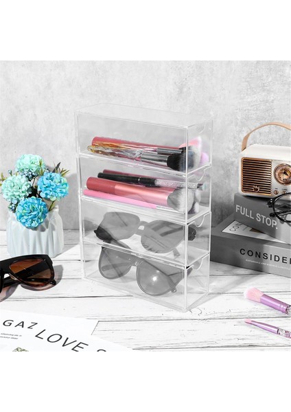 Akrilik Organizatör 4 Kayar Çekmeceli Net Washi Bant Depolama Sahibi Scrapbooking Sanat Zanaat Malzemeleri Için (Yurt Dışından) indirimleri