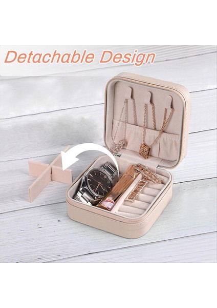 Mini Mücevher Kutusu Pu Deri Taşınabilir Seyahat Mücevher Depolama Kutusu Küpe Kolye Depolama Mavi (Yurt Dışından) modelleri