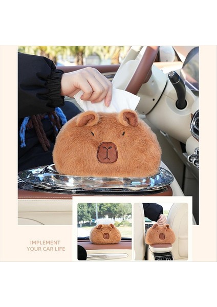 Peluş Doku Tutucu Komik Capybara Doku Kutusu Kapağı Dayanıklı Doldurulmuş Hayvan Dokusu Kutusu Peluş Sevimli Karikatür Hayvan Araba Çantası (Yurt Dışından) fırsatları