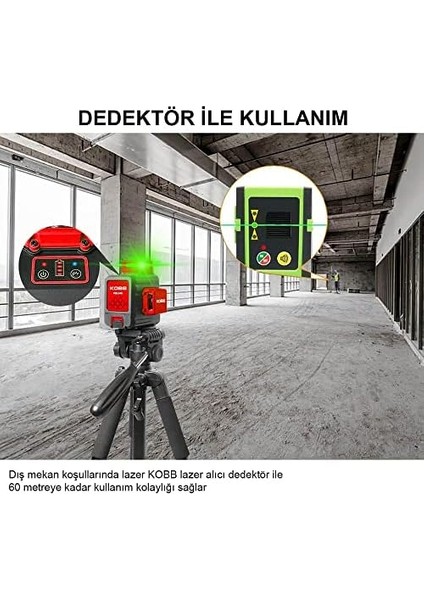 KBL34GTP 40 Metre Profesyonel Li-Ion Şarjlı 3X360⁰ Otomatik Hizalamalı Yeşil Çapraz Çizgi Distomat + fiyatları