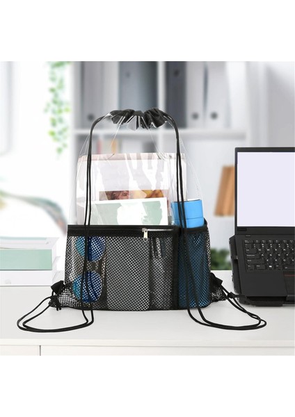 2 Paket Clear Drawstring Çantası Stadyumu Onaylandı Şeffaf Pvc Drawstring Sırt Çantası&#39 Na Bakın (Yurt Dışından) indirimleri