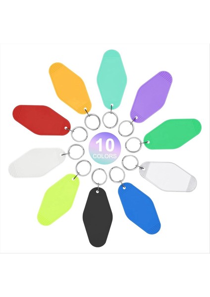 20 Pcs Otel Anahtarlık Boş Anahtar Yüzükler 10 Renkli Gökkuşağı Plastik Rhombus Motel Anahtarlık Sublimasyon Anahtarlık Boşlukları (Yurt Dışından) fiyatları