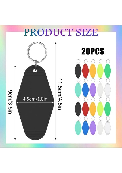 20 Pcs Otel Anahtarlık Boş Anahtar Yüzükler 10 Renkli Gökkuşağı Plastik Rhombus Motel Anahtarlık Sublimasyon Anahtarlık Boşlukları (Yurt Dışından) modelleri