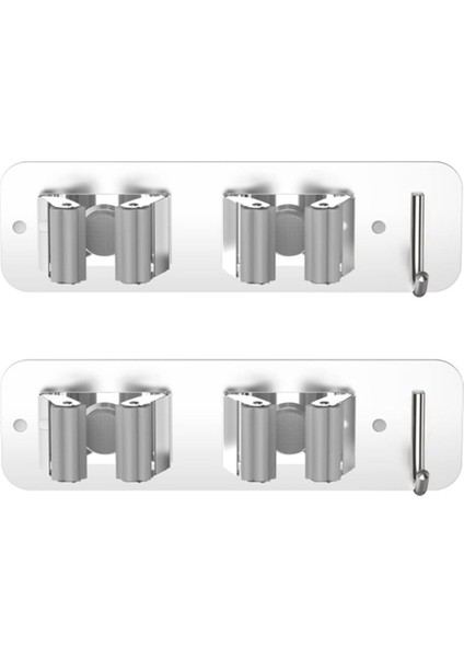 Duvara Monte Paslanmaz Çelik Paspas Süpürge Tutucu Paspas Organizatörü Ağır Hizmet Paspas Kancaları 2 Adet (Yurt Dışından)