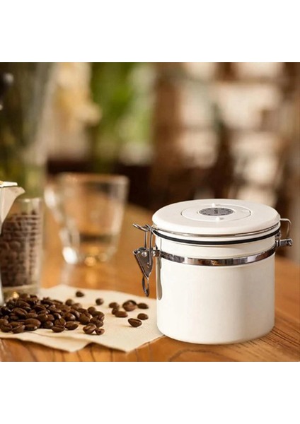 Kahve Tenekesi Hava Geçirmez Fasulye Konteyneri ile Tarih Izleyicisi Paslanmaz Çelik Mutfak Saklama Kutusu 1 8l Beyaz (Yurt Dışından) modelleri