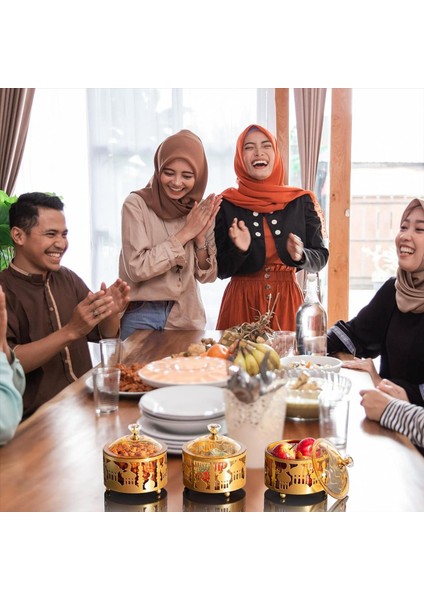 4 Adet Kapaklı Ramazan Tepsileri Eid Mübarek Tepsisi Ramazan Plakası Ramazan Süslemeleri Ramazan Yemek Depolama Konteyneri (Yurt Dışından) modelleri