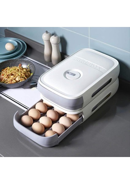 Yumurta Depolama Konteyner Buzdolabı Çekmece Tip Yumurta Tepsisi Buzdolabı Organizatör Gıda Konteyneri Mutfak Aksesuarları C (Yurt Dışından) fırsatları