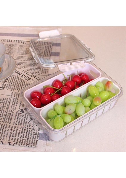 Snackal Box Buzdolabı Depolama Bölünmüş Servis Tepsisi -Snack Organizatör Yeniden Kullanılabilir Gıda Tabağı Taşınabilir Buzdolabı Tutucu (Yurt Dışından) fiyatları