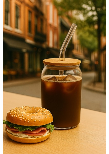 Bambu Kapaklı Pipetli Borosilikat Sunum Bardağı (600 ml) – Isıya Dayanıklı, Şık ve Fonksiyonel Tasarım fiyatları