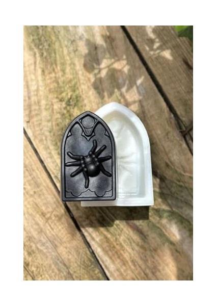Concept Mezar Taşı Örümcek Desenli Mum Kalıbı (Silikon) (1 Adet) modelleri