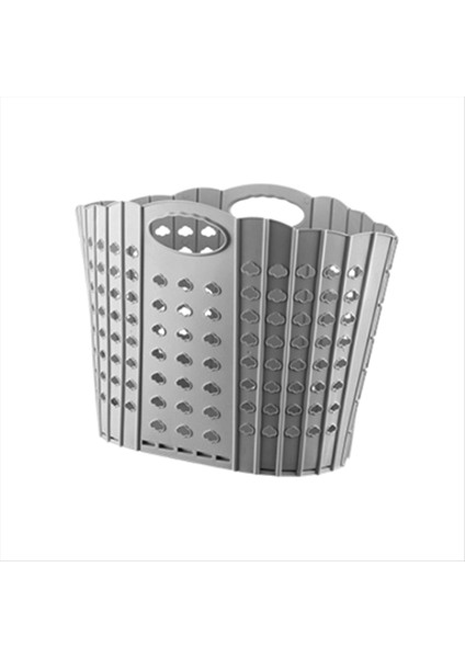 Katlanır Kirli Giysiler Sepet Çamaşır Sepeti Çok Fonksiyonlu Portatif Kirli Giysiler Sepet Gri (Yurt Dışından)