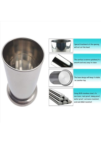 6x Paslanmaz Çelik Saman Tutucu Karşı Topu Dispenser Çatal Bıçak Düzenleyici Kaşık Çatalları Çubuklar Depolama (Yurt Dışından) modelleri