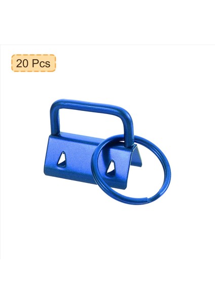 Torba Dokuma Mavi Için Anahtarlık Halkaları Olan 20 Adet Anahtar Fob Donanımı (Yurt Dışından) fırsatları