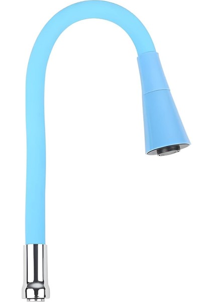 Esnek Silikon Musluk Başlığı – Kıvrılabilir ve Oynar Başlıklı, Beyaz Renkli Musluk Uzatma Aparatı | Mutfak ve Bataryaları Için Ayarlanabilir Su Yönlendirici 52 cm Mavi
