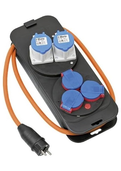 Cee 230 V Kamp Elektrik Dağıtıcı, Topraklı Fişli (2 x Cee Priz, 3 x Topraklı Priz, 1,5 M H07RN-F 3g2,5 Kablo, Turuncu, Kamp Kullanımı Için Ideal, Almanya'da Üretilmiştir) fiyatları