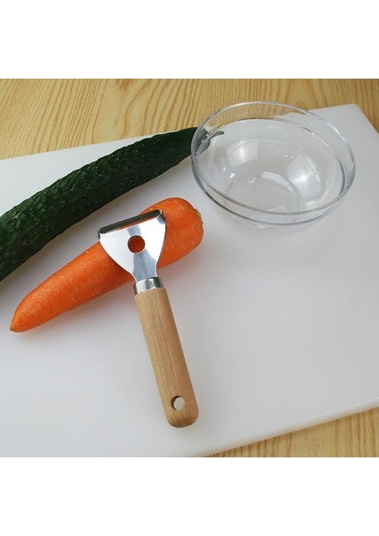Ahşap Saplı Çok Fonksiyonlu Paslanmaz Çelik Patates Soyucu Meyve Sebze Soyucu, Pratik Elma ve Havuç Soyma Aleti fiyatları
