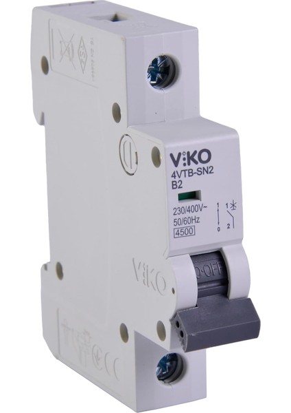 4VTB-1B02 Otomatik Sigorta 4,5ka B Tipi 1 Kutup 02A