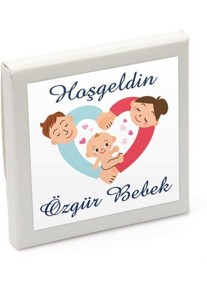 Erkek Bebek Lokumu (32 Adet İnce Kesim Lokum) Sunum Kutusu