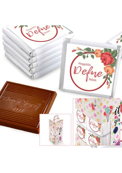 Kız Bebek Dökme Bebek Çikolatası (50 Adet Madlen Çikolata)