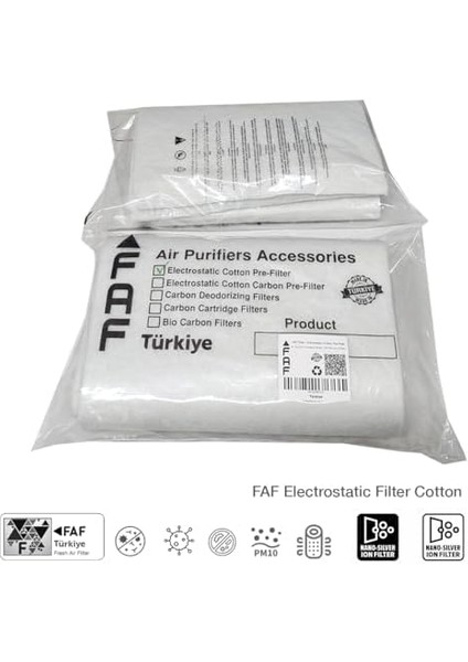 Fresh Air Filter 10 Pcs Electrostatic Dust Trap Pre-Filter For Tcl Elektrostatik Toz Tutucu (Tcl (Breeva A2)) modelleri