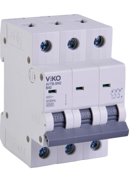 4VTB-3B40 Otomatik Sigorta 4,5ka B Tipi 3 Kutup 40A