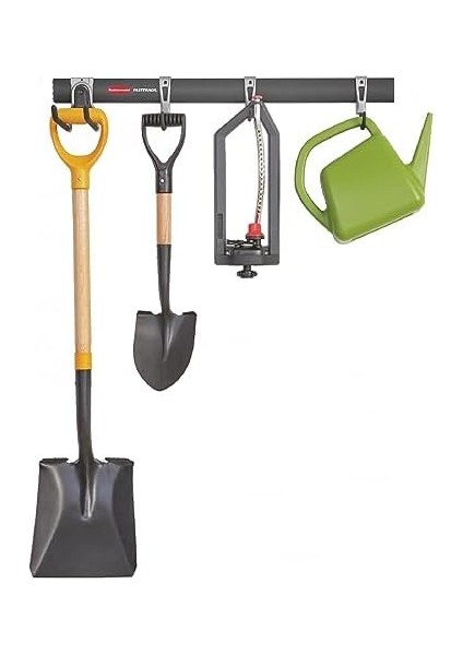 Garaj Saklama Sistemi, Hepsi Bir Arada Ray ve Kanca Seti, 5 Parça, (1784417), Siyah modelleri