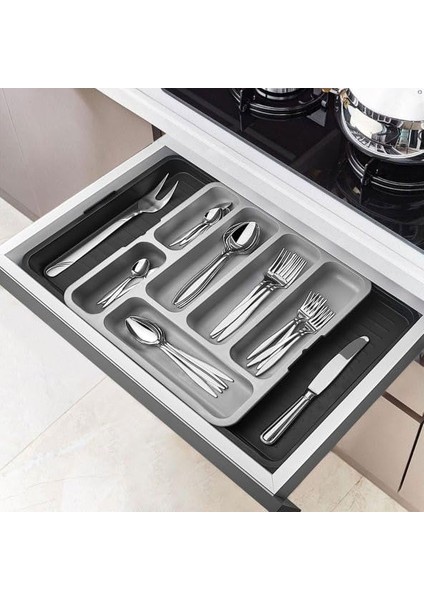 Kaşıklık Çekmece Içi Ayarlanabilir Açılabilir Bıçak Kaşık Çatal Çekmece Içi Düzenleyici Kayar Kaşıklık