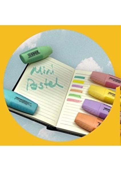 Fosforlu Kalem Seti Mini Pastel Renkler 6'lı Kolay Taşınabilir ve Dayanıklı fiyatları