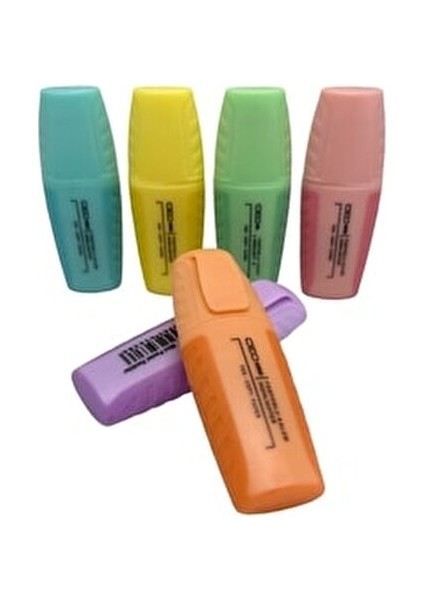 Fosforlu Kalem Seti Mini Pastel Renkler 6'lı Kolay Taşınabilir ve Dayanıklı fırsatları