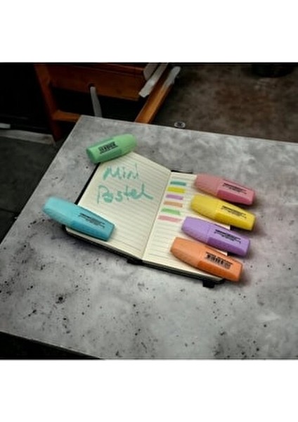 Fosforlu Kalem Seti Mini Pastel Renkler 6'lı Kolay Taşınabilir ve Dayanıklı