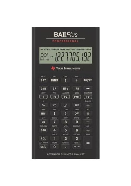 Instruments Ba Iı Professional Finansal Hesap Makinesi modelleri
