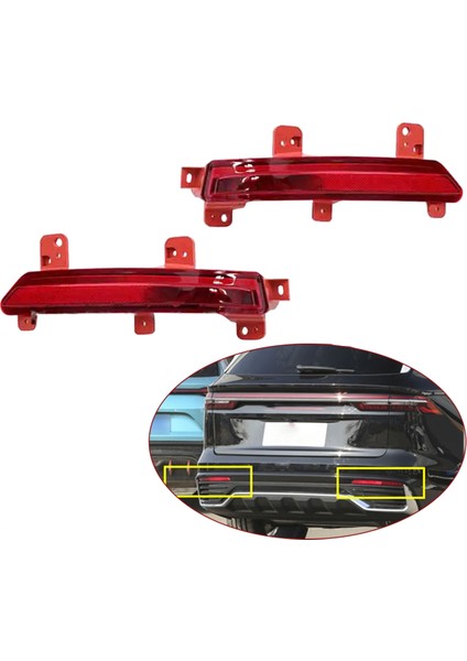 1 Pair Arka Tampon Sis Lambası Yansıtıcı, Geely Xingyue L Monjaro 2022 2023 Için Işık Arka Sis Fren Uyarı Lambası Durdur (Yurt Dışından)