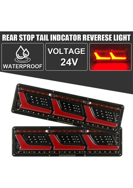 24V Arka Lambalar Kamyon Işıkları Yanıp Sönen Dönüş Sinyal Lambası Römorku LED Sis Konumu Arka Fren Ters Gösterge (Yurt Dışından) fırsatları
