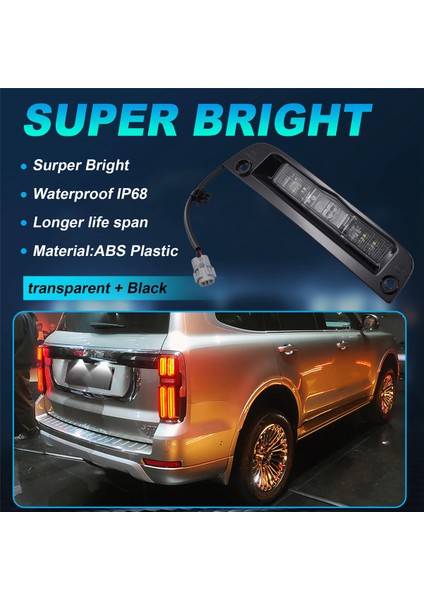 Arka LED Plaka Işık Montaj Plaka Plaka Limanı Tank Için Işık 500 4108100XKV3AA (Yurt Dışından) indirimleri