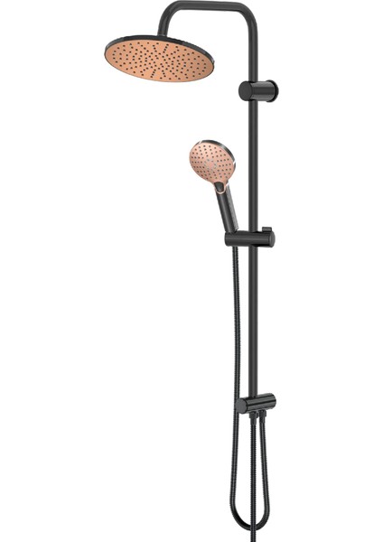 | Valtemo Mat Siyah Bronz Duş Seti - Butonlu - Fonksiyonlu - Anti Kireç fiyatları